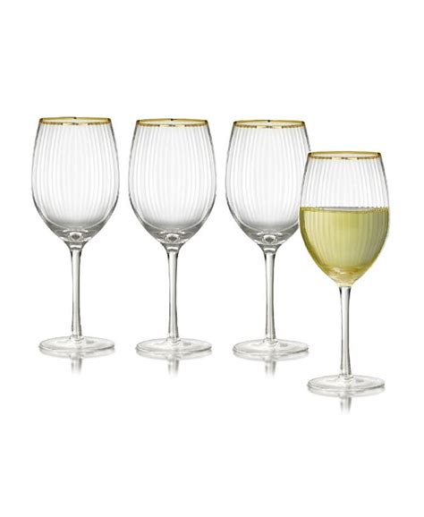 Qualia Glass Rocher All Purpose Wine Glasses Set Of 4 21 Oz Macys