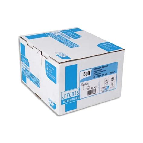 GPV Boîte de 500 enveloppes C5 162x229mm Blanches auto adhésives NF