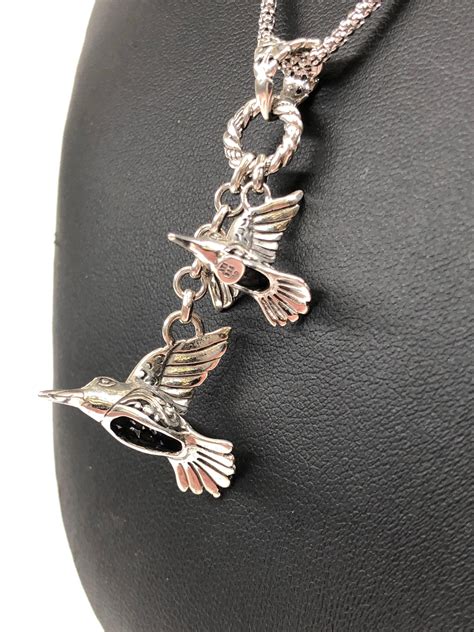 Lot NEW Sterling Silver Hummingbird Pendant Necklace