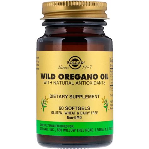 Solgar Wild Oregano Oil 60 Softgels By Iherb