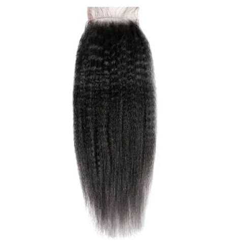 Kinky Straight Lace Frontal Closure With Bundles Brazilian Kinky