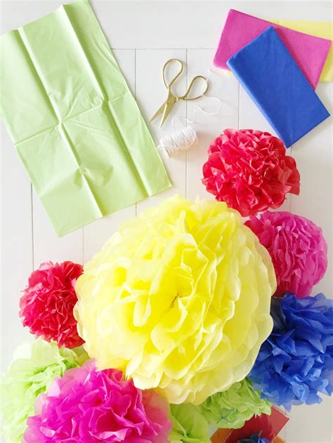 Tissue Paper Pom Pom Garland Fraiche Living