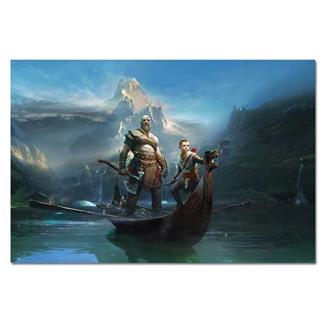 God Of War 4 Kratos And Atreus Wall Poster Video Game Posters Prints