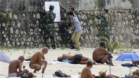 Cover Up Or Be Locked Up Naked Justice In Hainan Bbc News