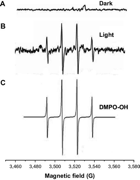 DMPO Spin Trapping EPr Spectra Of 1 25 N TiO 2 Aqueous Solutions Under