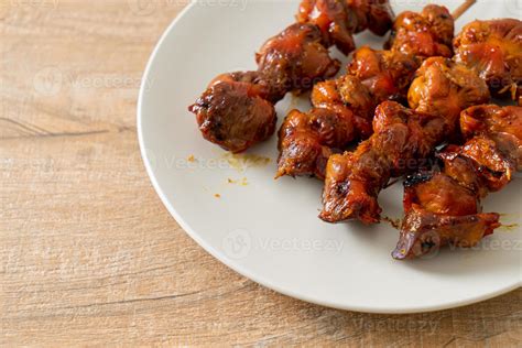 grilled chicken gizzard skewer yakitori serve in izakaya style 21220037