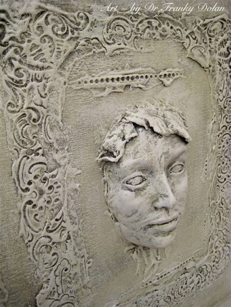 Abstract Clay Relief Sculpture