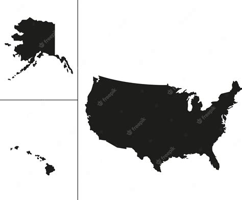 Premium Vector Silhouette Isometric America Usa Map