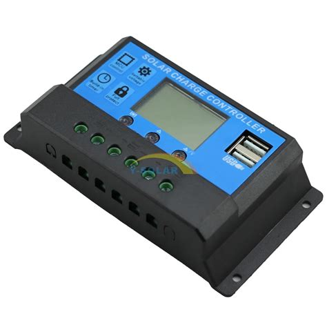 Купить Контроллер заряда 20A lcd dual usb выход 5v автомобильное ...