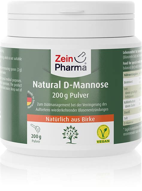 Zeinpharma Natural D Mannose Pulver G Ab Preisvergleich