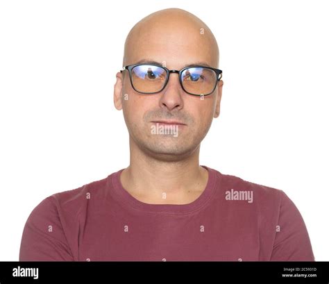 Bald Man Wearing Glasses Hi Res Stock Photography And Images Alamy