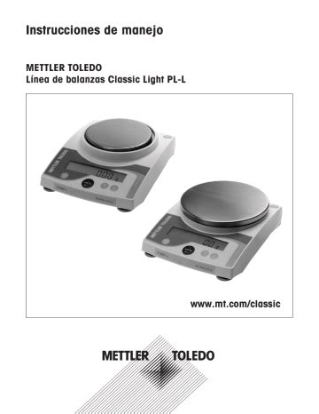 Mettler Toledo PL602 L Instrucciones de operación Manualzz