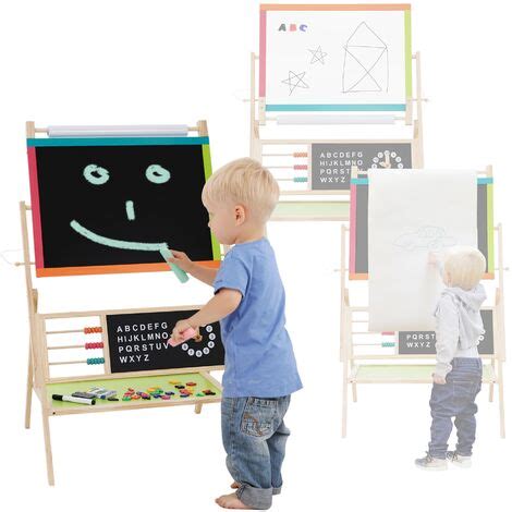 Joyz Lavagna Per Bambini In Legno 2in1 Da Disegno E Magnetica Con