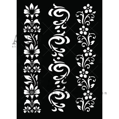 Szablon ID-232 "tangled borders 1"