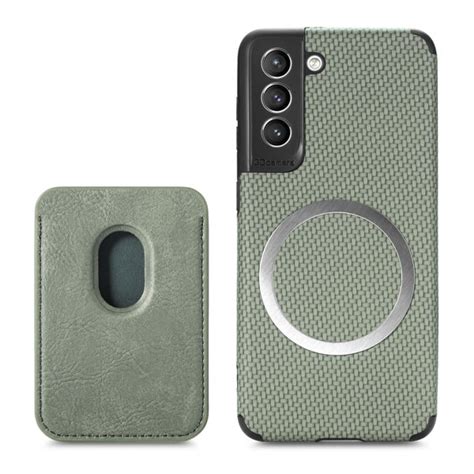 Samsung Galaxy S21 Woven Textured Leather Case With Magsafe And Rfid Blocking Magnetic Wallet