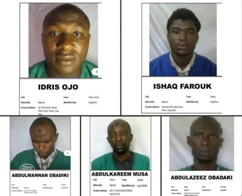 Identities Of The Five Arrested Suspects Of Owo Church Massacre