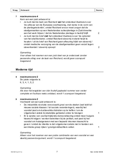 Correctievoorschrift Examen Geschiedenis Eindexamens Nu