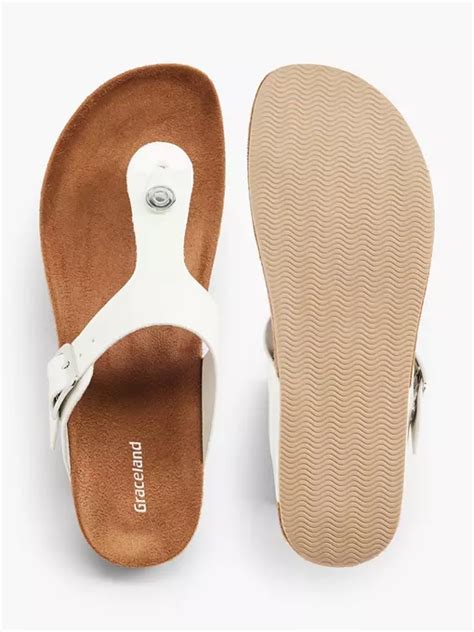 Graceland White T Bar Sandal In White Deichmann