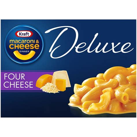 Kraft Deluxe Four Cheese Macaroni & Cheese Dinner, 14 oz Box - Walmart ...