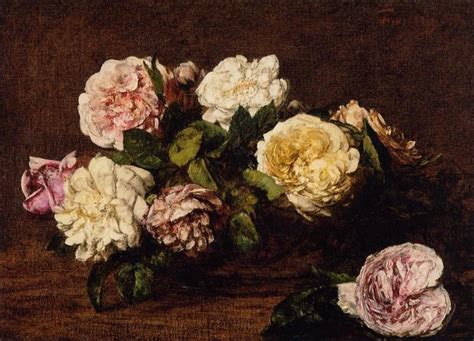 R Plique De Peinture Fleurs Roses De Ignace Henri Jean Th Odore Fantin