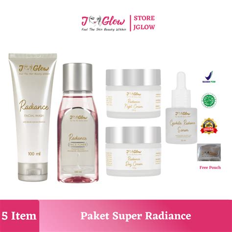 Jual Jglow Radiance Super Whitening Paket Perawatan Wajah Kusam