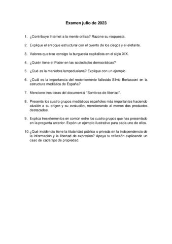 Examen Julio De Pdf