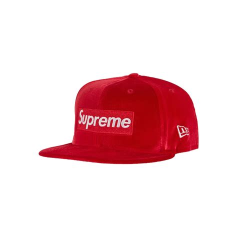 Supreme Velour Box Logo New Era Redsupreme Velour Box Logo New Era Red