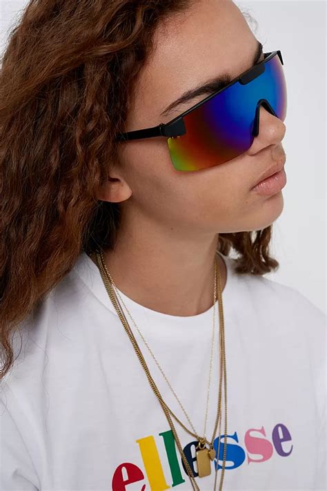 Uo Maxi Shield Sunglasses Urban Outfitters Uk