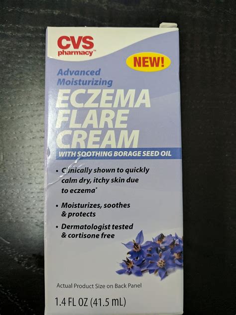 Cvs New Advanced Moisturizing Eczema Flare Cream With Borage Seed Oil 1 4 Oz