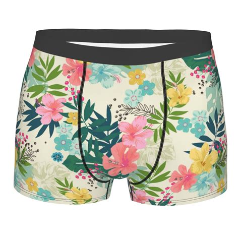 Junzan Tropical Flowers Mens Underwear Boxer Briefs For Mens Small