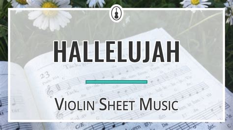 Hallelujah Violin Sheet Music Violinspiration