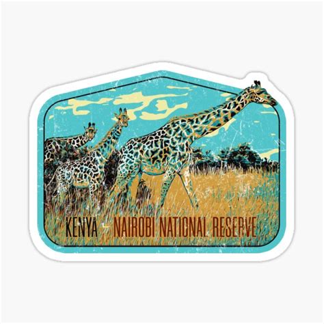 Nairobi National Park Kenya Africa Masai Safari Travel Decal African