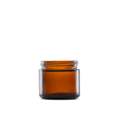 2 Oz Amber Glass Straight Sided Round Jar 53 400 Neck Finish