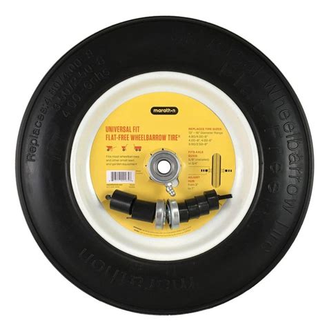 Marathon Tire 103 Universal Fit Wheelbarrow Flat Free Tire And Wheel