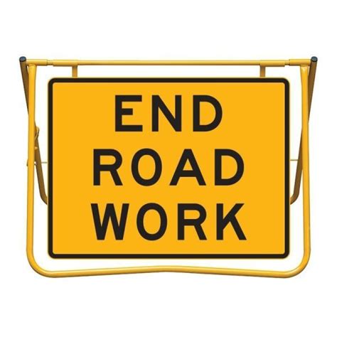 End Road Work Sign