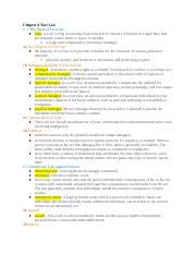 BLAW 200 Chapter 6 Note Docx Chapter 6 Tort Law 6 1 The Basis Of Tort