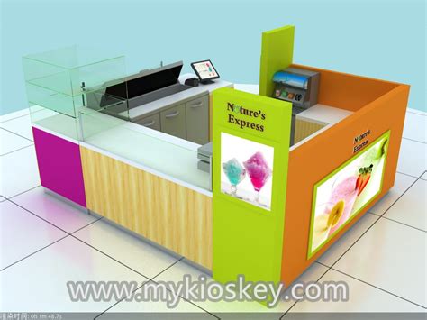 Factory Price Fresh Juice Bar Kiosk With Smoothie Bubble Tea Counter