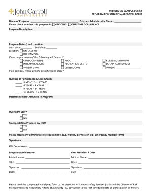 Fillable Online Webmedia Jcu Program Registration And Approval Form Fax