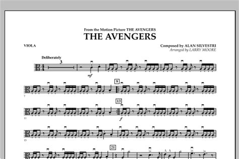 The Avengers Main Theme Arr Larry Moore Viola By Alan Silvestri Sheet Music For Orchestra