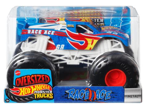 Hot Wheels Monster Trucks Oversized 1 24 Scale Race Ace Toytown