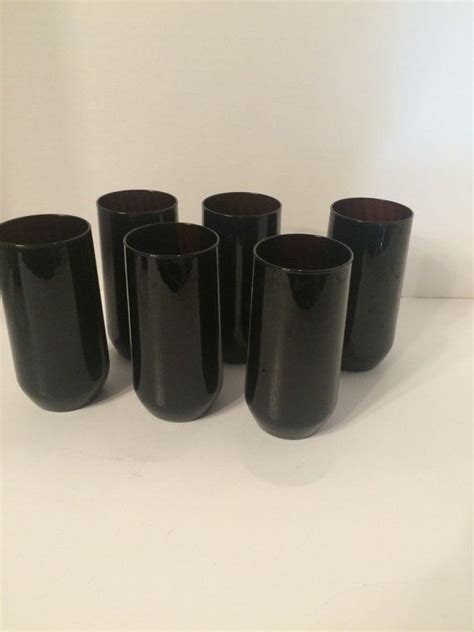 Vintage Black Glass Drinking Glasses Glass Drinking Glasses Black