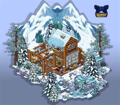 Habbo Winter Cabin Rustic House Habbo Hotel Arte Pixel Arte