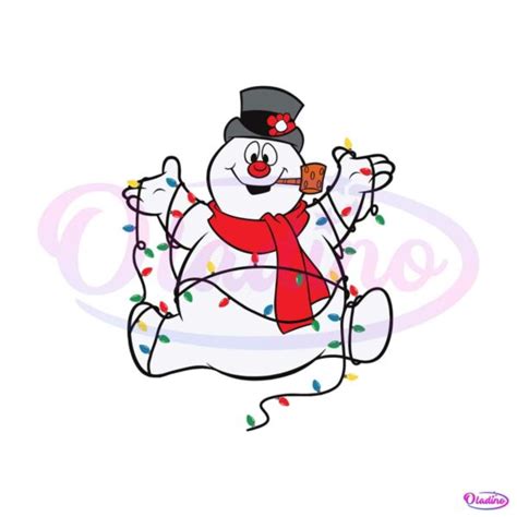 Frosty The Snowman Christmas Lights Svg For Cricut Files