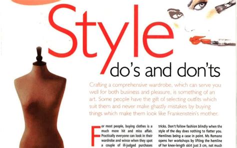 Style Do S And Don Ts Uk Magazine Image Consultant Chata Romano