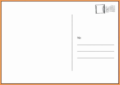 Free Blank Postcard Template For Word