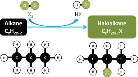 Halogenation Alkanes React To Form Haloalkanes Youtube