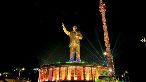 Beautiful Laser Show At Ambedkar Statue At Tank Bund Feet