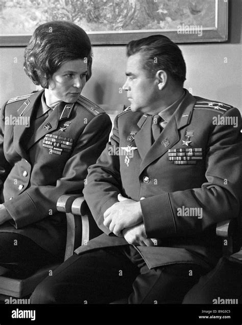 Ussr Pilot Cosmonauts Valentina Nikolayeva Tereshkova And Andriyan