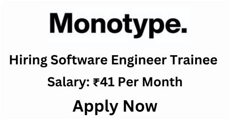 Monotype Hiring Software Engineer Trainee Apply Now