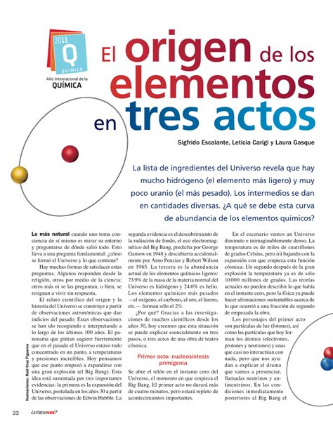 Pdf El Origen De Los Elementos En Tres Actos